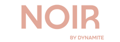 Brand name 'NOIR by Dynamite' in pink on a white background