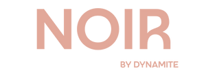 Brand name 'NOIR by Dynamite' in pink on a white background